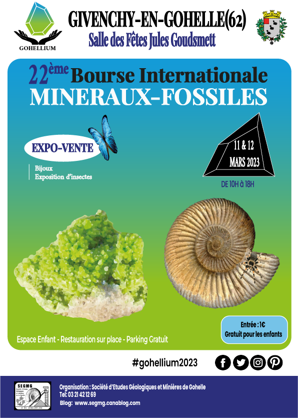 22ème Bourse Internationale Minéraux Fossiles Gohellium 2023