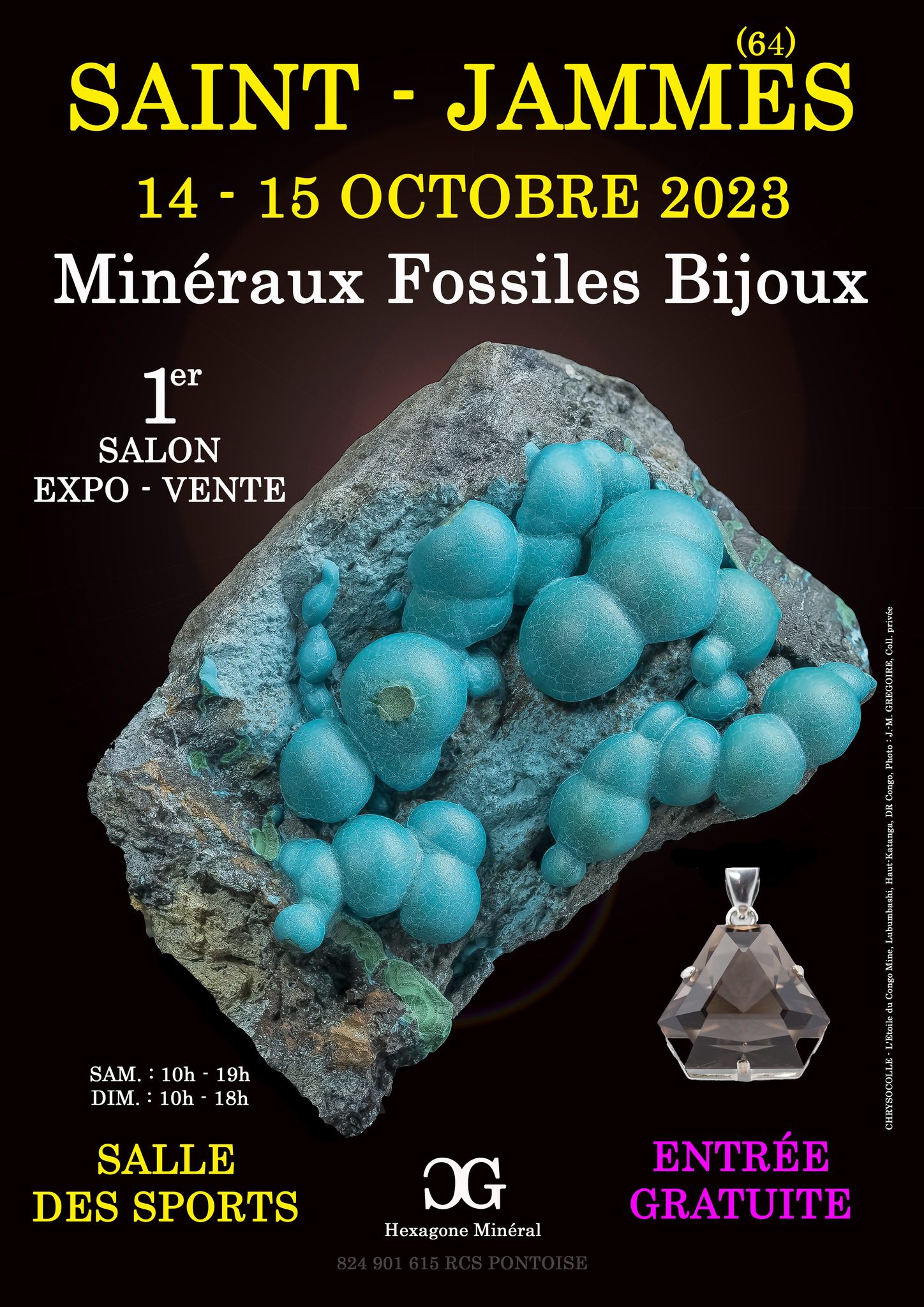 1er SALON MINERAUX FOSSILES BIJOUX de SAINT-JAMMES