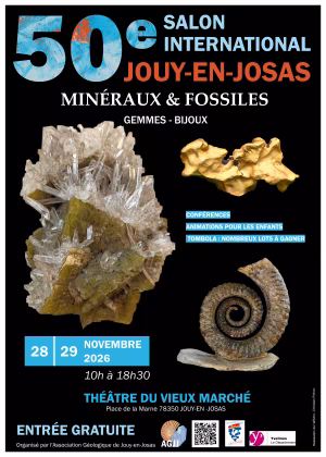 50ª Exposição Internacional de Minerais, Fósseis, Gemas e Joias em Jouy-en-Josas
