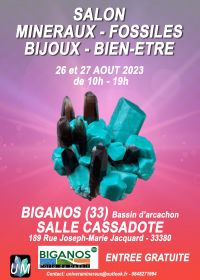 Feira de minerais, fósseis, joias de grife e bem-estar.