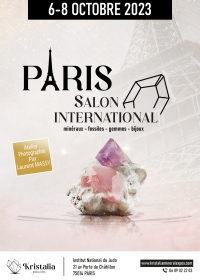 45ª Feira de Minerais de Paris (75) Cristais, fósseis, pedras preciosas e joias - edição de outono