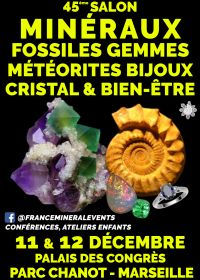 45º Evento da Feira Mineral de Marselha - Minerais, Fósseis, Gemas, Joias, Cristais e Bem-estar