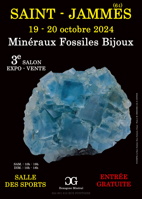 3ª EXPOSIÇÃO DE JÓIAS DE FÓSSEIS MINERAUYX em SAINt-JAMMES