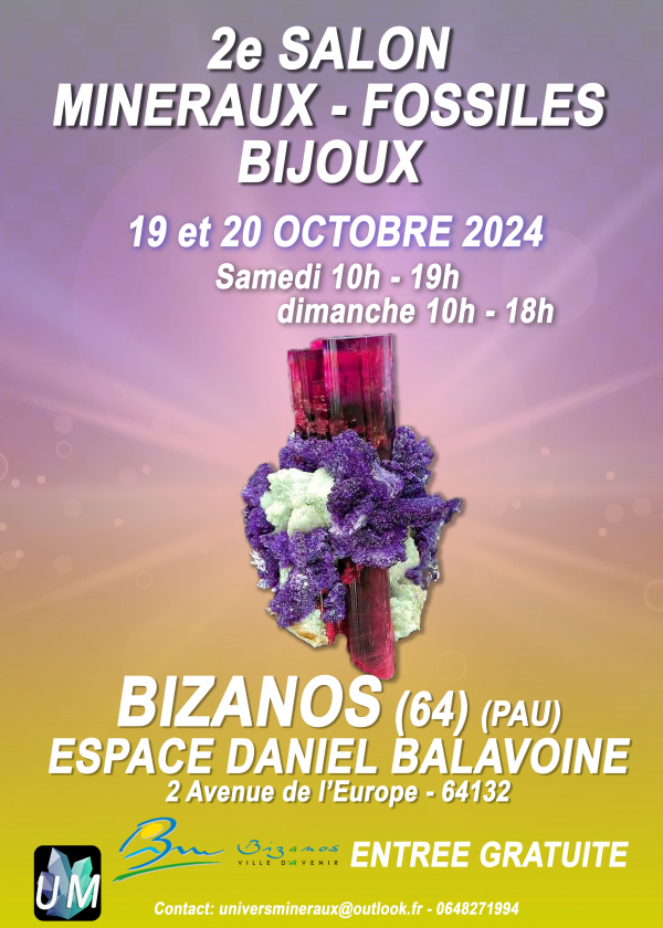 Minerais, fósseis, exposição de joias de grife.