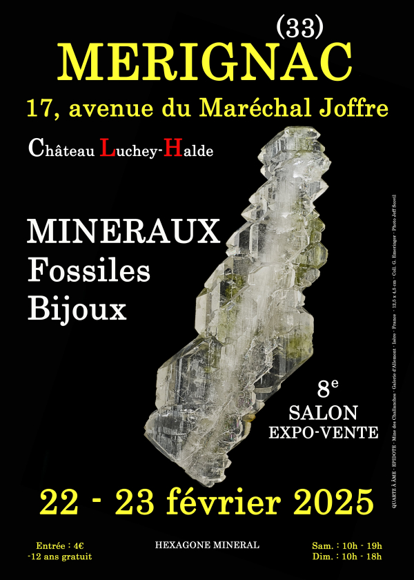 8ª mostra de joias fósseis de minerais Mérignac