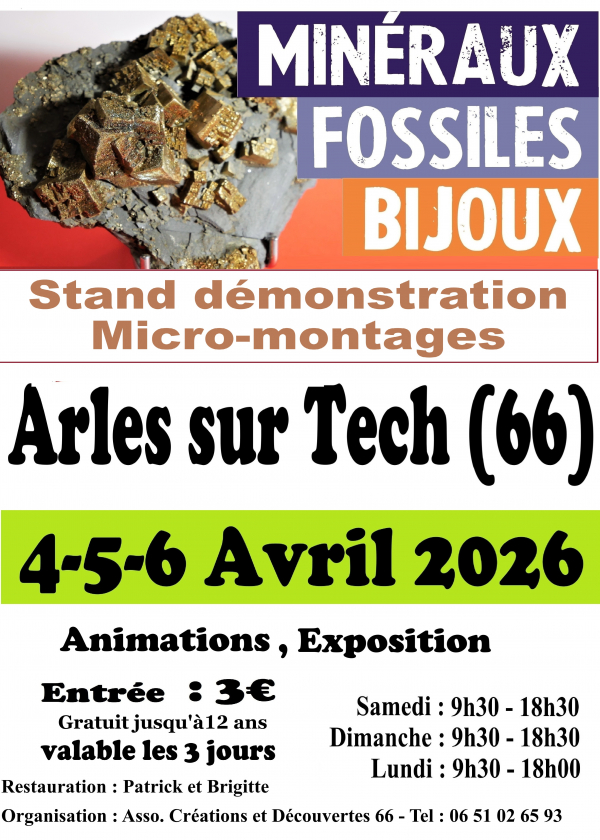 Feira de Minerais, Fósseis e Joias de Arles-sur-Tech
