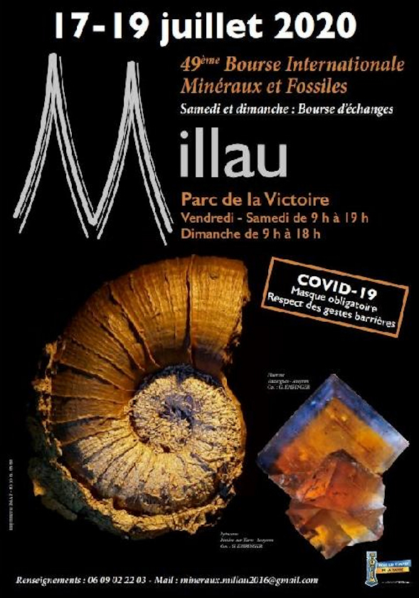 Bolsa de Minerais Fósseis e Bolsa de Millau 2020