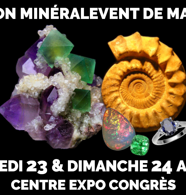 22º Salão MinéralEvent Mandelieu - Minerais, Fósseis, Gemas, Jóias, Cristais e Bem-Estar