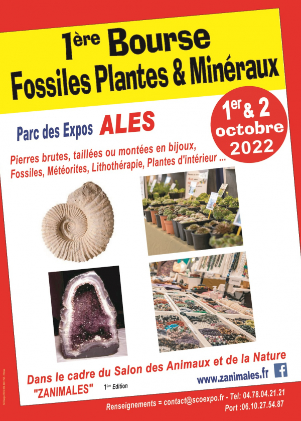 1º Intercâmbio de Fósseis, Plantas e Minerais do Salão Ales ZANIMALES (Gard)