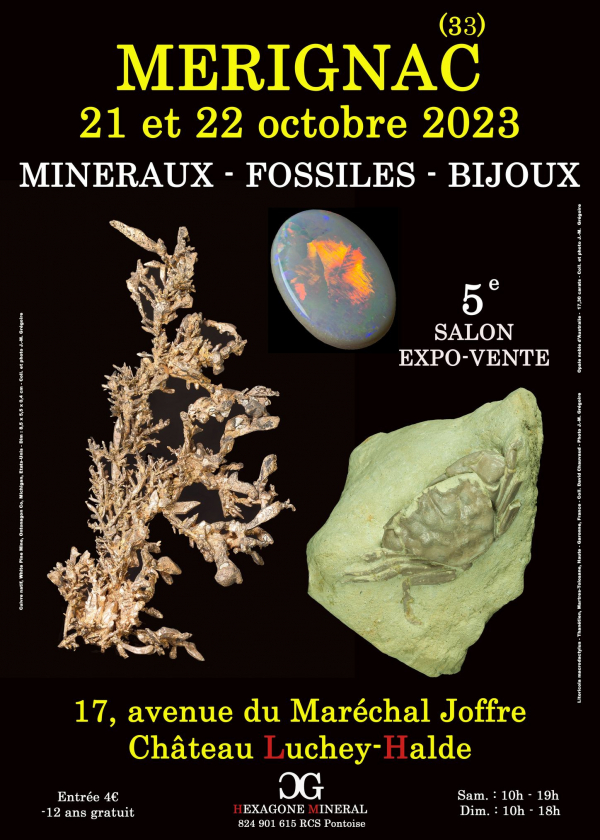5ª Feira de Joalheria de Minerais Fósseis em Merignac
