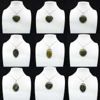 Ronde groene opaal hanger