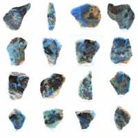 Fatia de azurita malaquita para coleção mineral