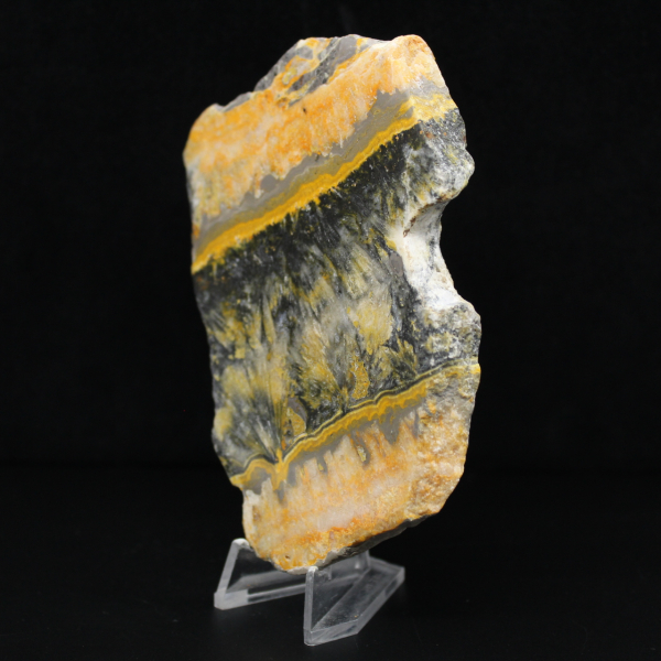 Placa decorativa de abelha em jaspe - 130g