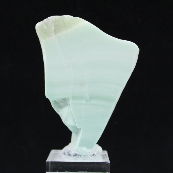 Fatia natural de aragonita verde para decoração