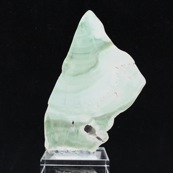 Fatia natural de aragonita verde para decoração