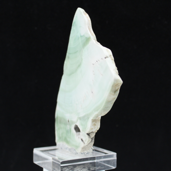 Fatia natural de aragonita verde para decoração