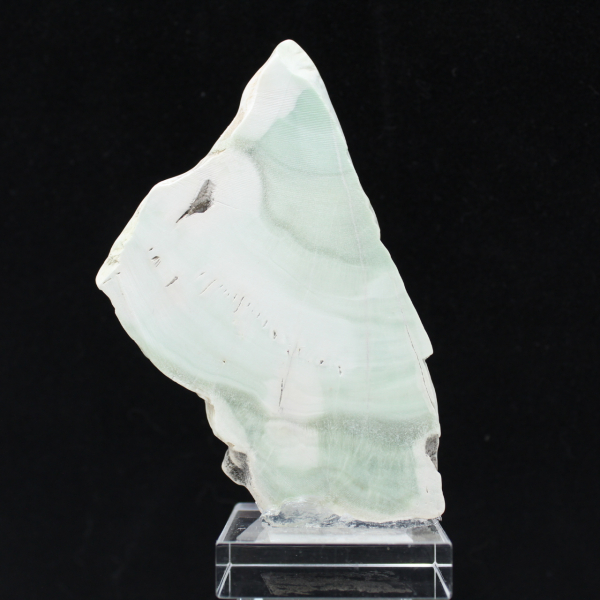 Fatia natural de aragonita verde para decoração
