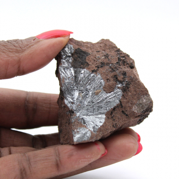 Pirolusita, Cristais em Miniatura sobre Matriz