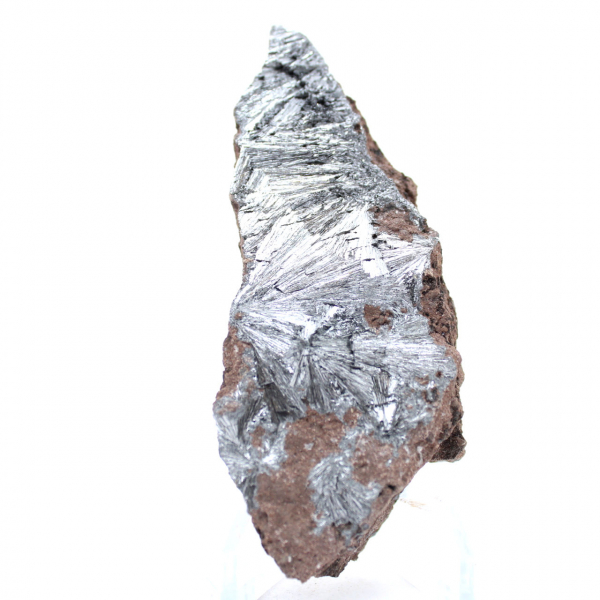 Cristais de pirolusita bruta, espécime longo