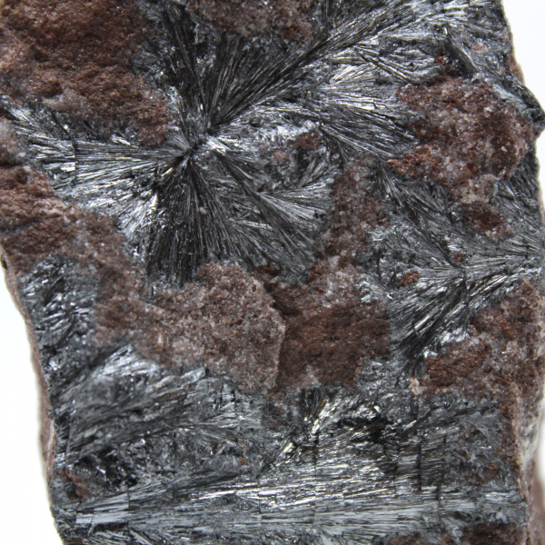 Pirolusita de Marrocos, cristais minerais para coleção.