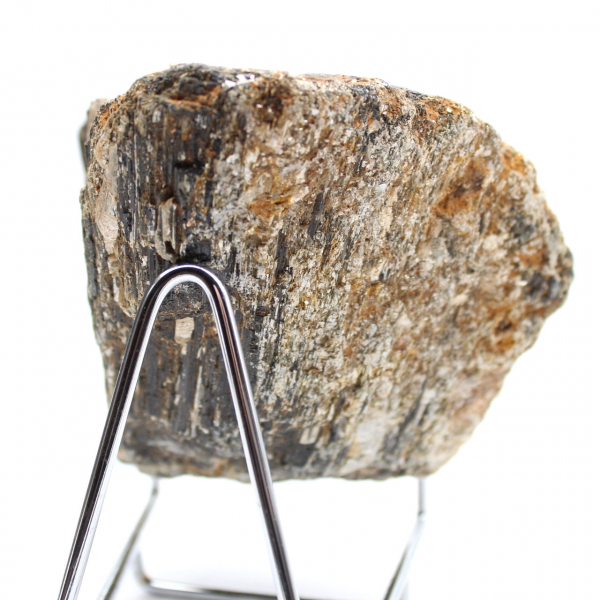 Bloco maciço de turmalina negra natural de Madagascar