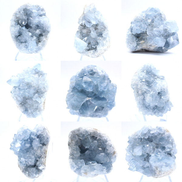 Geodo celestita azul, formação natural de Madagascar