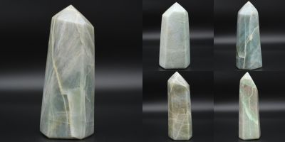 Prismas de pedra Garnierita Madagascar collection fevereiro 2021