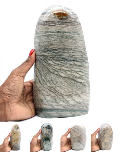 Forma livre de jaspers de fita cinza Madagascar collection dezembro 2021