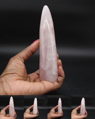 Bastões de quartzo rosa Madagascar collection janeiro 2024