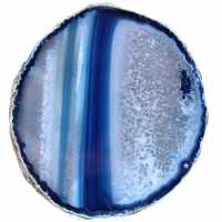 Decoração de ágata azul mineral
