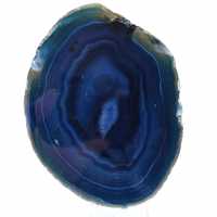 Fatia de ágata azul mineral
