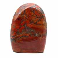 Pedra polida em jaspe vermelho