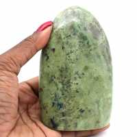 Pedra polida feldspato verde
