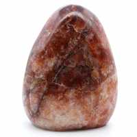 Pedra quartzo vermelha polida