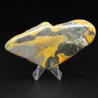 Micro moeda Bumblebee de jaspe polido