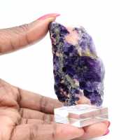Pedra de fluorita pirita mineral bruto para coleção