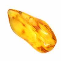 Âmbar amarelo da Lituânia – Seixo natural, espécime de coleção