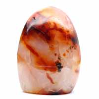Enfeite médio de cornalina polida - Pedra natural de Madagascar para decoração