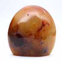 Enfeite em miniatura de cornalina polida - Pedra natural autêntica de Madagascar (250g)