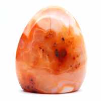 Enfeite decorativo de cornalina polida - Pedra natural de Madagascar (450g)