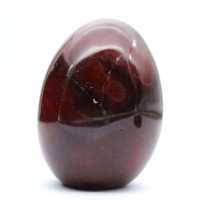 Cornalina polida de Madagascar - espécime de pedra natural vermelho-alaranjada (ornamento)