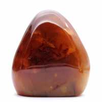 Ornamento de cornalina polida Madagascar - espécime de colecionador vermelho-alaranjado (pedra natural)