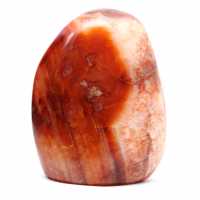 Pequeno ornamento de cornalina polida de Madagascar - Pedra natural para decoração e coleção