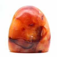 Pequeno enfeite de cornalina polida Madagascar - Pedra natural colecionável (490g)