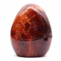 Cornalina polida de Madagascar - Pedra natural ideal para decoração e coleção (ornamento)