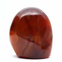 Enfeite compacto de cornalina polida - mineral autêntico de Madagascar (370g)
