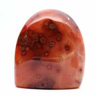 Pequeno exemplar de cornalina polida - ornamento mineral autêntico de Madagascar