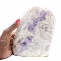 Ametista polida, ornamento mineral maciço, espécime, Madagascar
