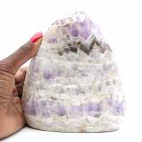 Ametista polida, tamanho grande, Madagascar, ornamento de pedra colecionável