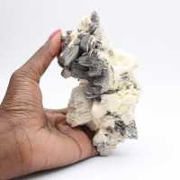 Mica cristalizada em quartzo branco do Afeganistão